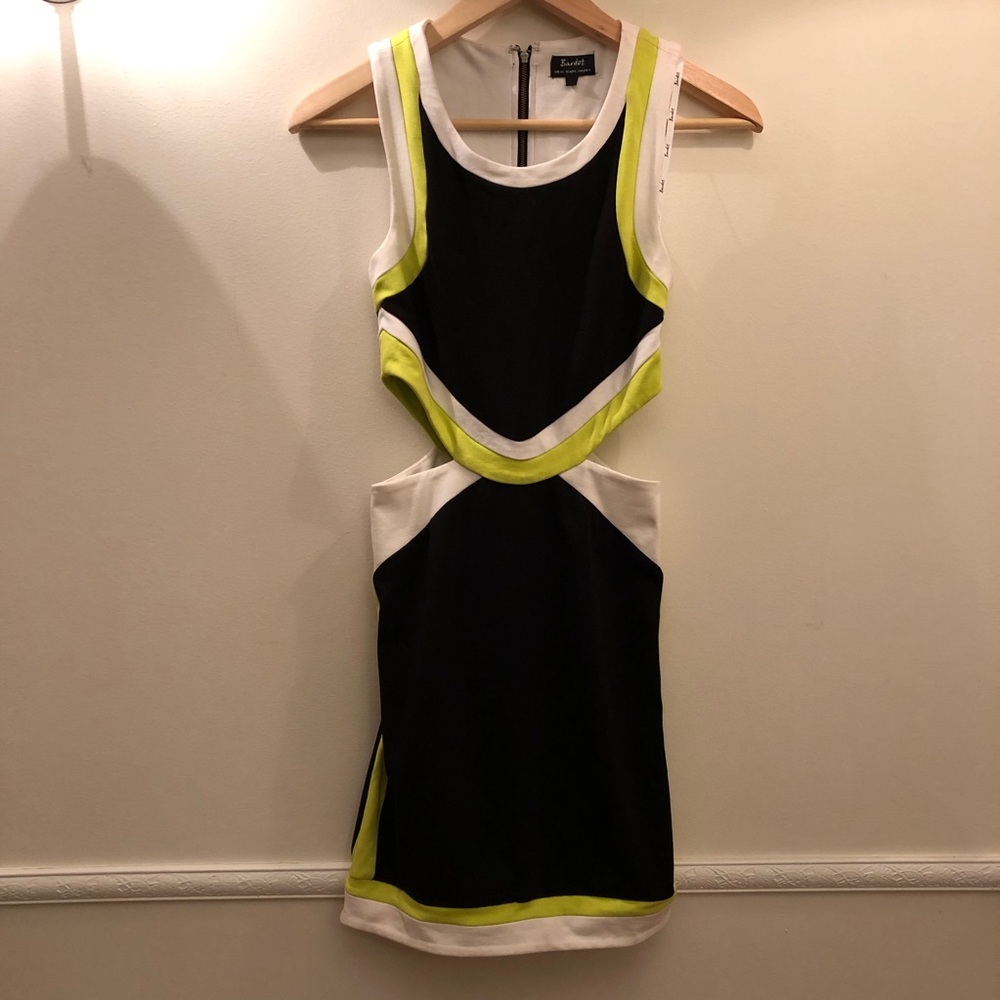 Bardot cutout minidress